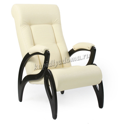 Кресло для отдыха Модель 51 (Венге/Экокожа бежевая Dundi 112)