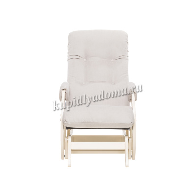 Кресло-маятник Неаполь Модель 12 (Дуб шампань-эмаль/Ткань серый Verona Light Grey)