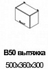 Шкаф верхний В50 выт Кухня Равенна Стайл (Титан белый)