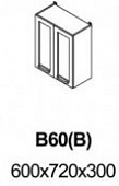 Шкаф верхний В60(В) Кухня Равенна Стайл (Титан белый)