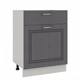 Шкаф нижний ШН 1Я 600 Кухня Классик (Фон серый/Металл графит)