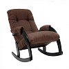 Кресло-качалка Неаполь Модель 11 (Венге-эмаль/Ткань Темно-коричневы Malta 15 А)