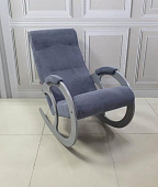 Кресло-качалка Неаполь Модель 3 (Серый ясень-эмаль/Ткань серый Verona Antrazite Grey)