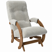 Кресло-маятник Неаполь Модель 12 (Орех-эмаль/Ткань серый Verona Light Grey)