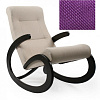 Кресло-качалка Неаполь Модель 1 (Венге-эмаль/Ткань Фиолетовый Verona Cyklam)