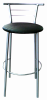 Барный стул См-48 к/з (Черный/Алюминий хром)