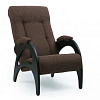 Кресло для отдыха Неаполь Модель 9 без лозы (Венге-эмаль/Ткань Темно-коричневый Malta 15 А)