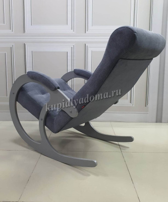 Кресло-качалка Неаполь Модель 3 (Серый ясень-эмаль/Ткань серый Verona Antrazite Grey)