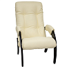 Кресло для отдыха Консул Модель 61 (Орех-эмаль/Экокожа Слоновая кость Dundi 112)