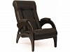 Кресло для отдыха Неаполь Модель 9 без лозы (Венге-эмаль/Экокожа Коричневый Dundi 108)