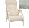 Кресло для отдыха Неаполь Модель 9 без лозы (Дуб шампань-эмаль/Ткань Светло-серый Verona Light Grey)