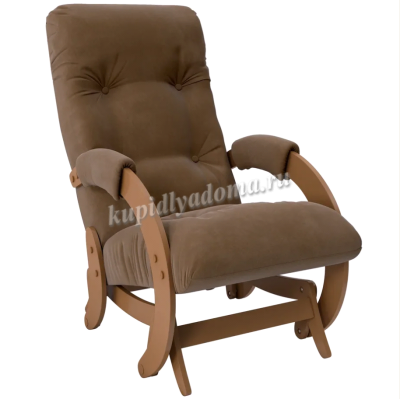 Кресло-маятник Консул Модель 68 (Орех-эмаль/Ткань коричневый Verona Brown)
