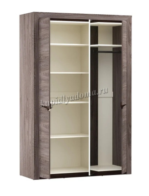 Шкаф для одежды Лючия 33.02 3-х дверный с зеркалом (Ясень анкор темный/Венге/Белый)