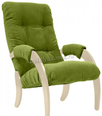 Кресло для отдыха Модель 61 (Дуб шампань/ткань зеленая  Verona Apple Green)