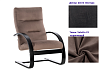 Кресло для отдыха Неаполь Модель 4 (Венге текстура/Ткань коричневый Velutto 23)