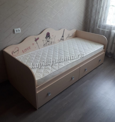 Кровать Амели (Дуб млечный)