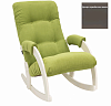 Кресло-качалка Неаполь Модель 11 (Серый ясень-эмаль/Ткань Зеленый Apple Green)