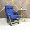 Кресло-маятник Неаполь Модель 12 (Серый ясень-эмаль/Ткань синяя Verona Denim Blue)
