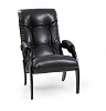 Кресло для отдыха Консул Модель 61 (Венге-эмаль/Экокожа Черный Vegas Lite Black)