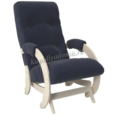 Кресло-маятник Неаполь Модель 12 (Дбу шампань-эмаль/Ткань синий Verona Denim Blue)