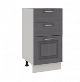 Шкаф нижний ШН 3Я 400 Кухня Классик (Фон серый/Металл графит)