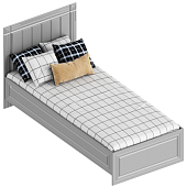 Кровать Вита 0.9 с настилом (Силк маус серый)