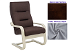 Кресло для отдыха Неаполь Модель 2 (Орех текстура/Ткань серый Velutto 52)
