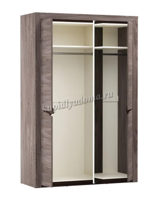 Шкаф для одежды Лючия 33.02 3-х дверный с зеркалом (Ясень анкор темный/Венге/Белый)